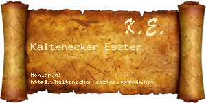 Kaltenecker Eszter névjegykártya