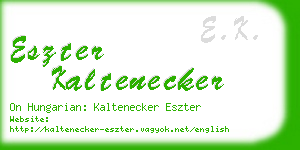 eszter kaltenecker business card